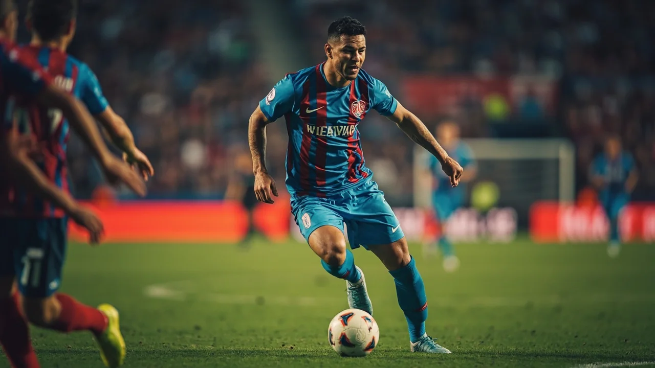 A tight sideline frame of an amateur athlete in motion during a community match, with shallow depth of field and a quiet sideline visible in the background.